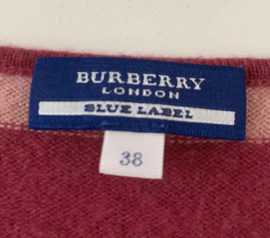 Burberry Burberry Pink Striped Wool Blend Women's T-Shirt Size M / US 6-8 / IT 42-44 - 4 Thumbnail