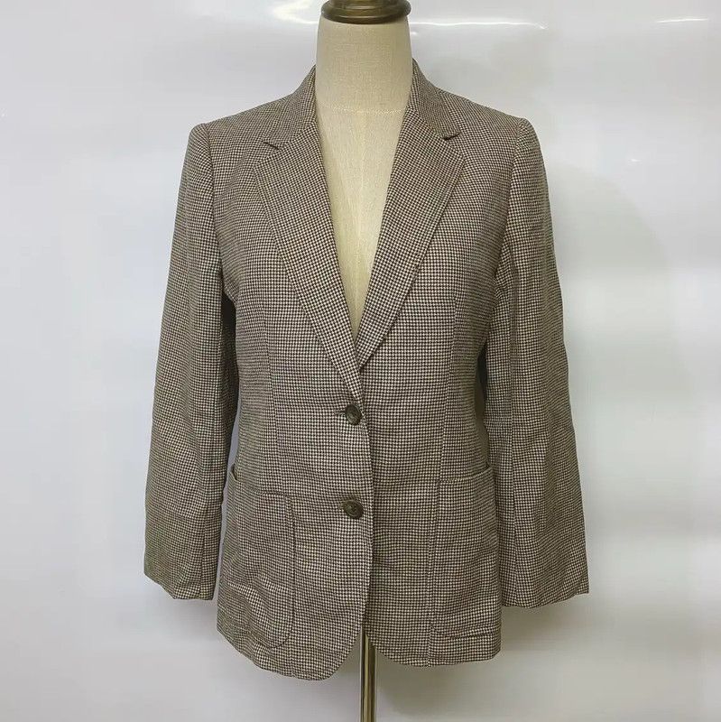 Burberry Burberry Coffee Houndstooth Long Cardigan Size M / US 6-8 / IT 42-44 - 2 Thumbnail