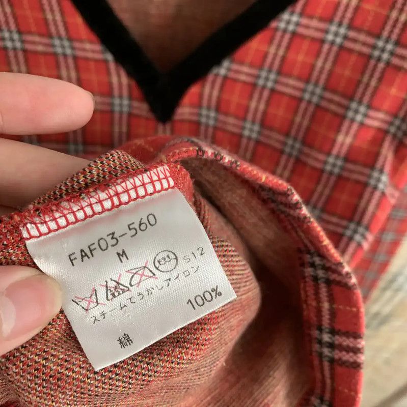 Burberry Burberry Red Check Cotton Top for Women Size M / US 6-8 / IT 42-44 - 5 Thumbnail