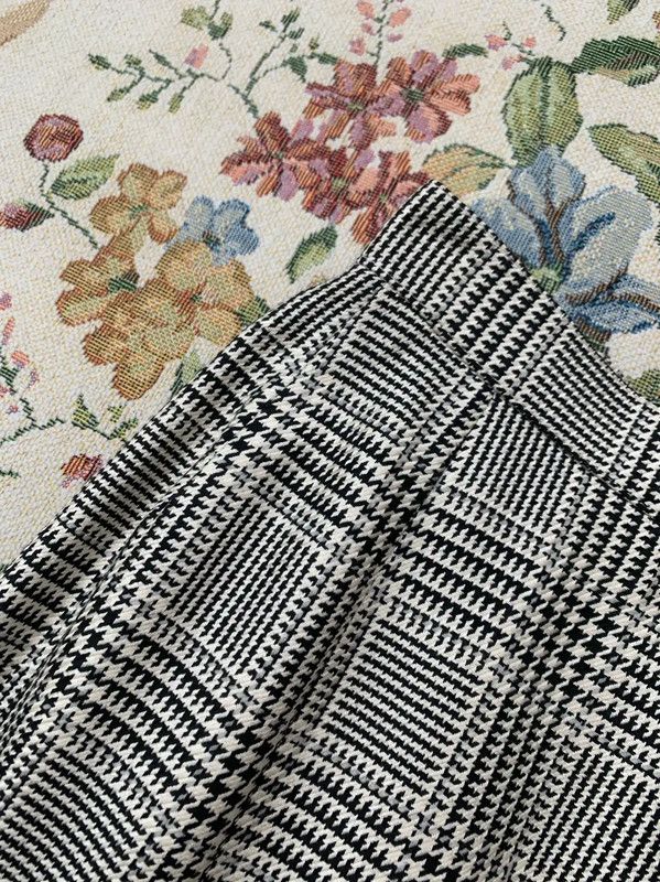 Burberry Burberry White Wool Blend Houndstooth Skirt Size 23" - 3 Thumbnail
