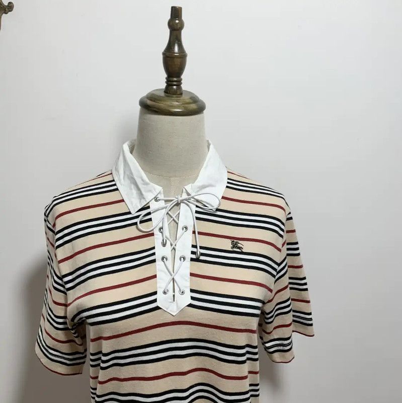 Burberry Burberry Striped Cotton T-Shirt for Women Size M / US 6-8 / IT 42-44 - 2 Thumbnail