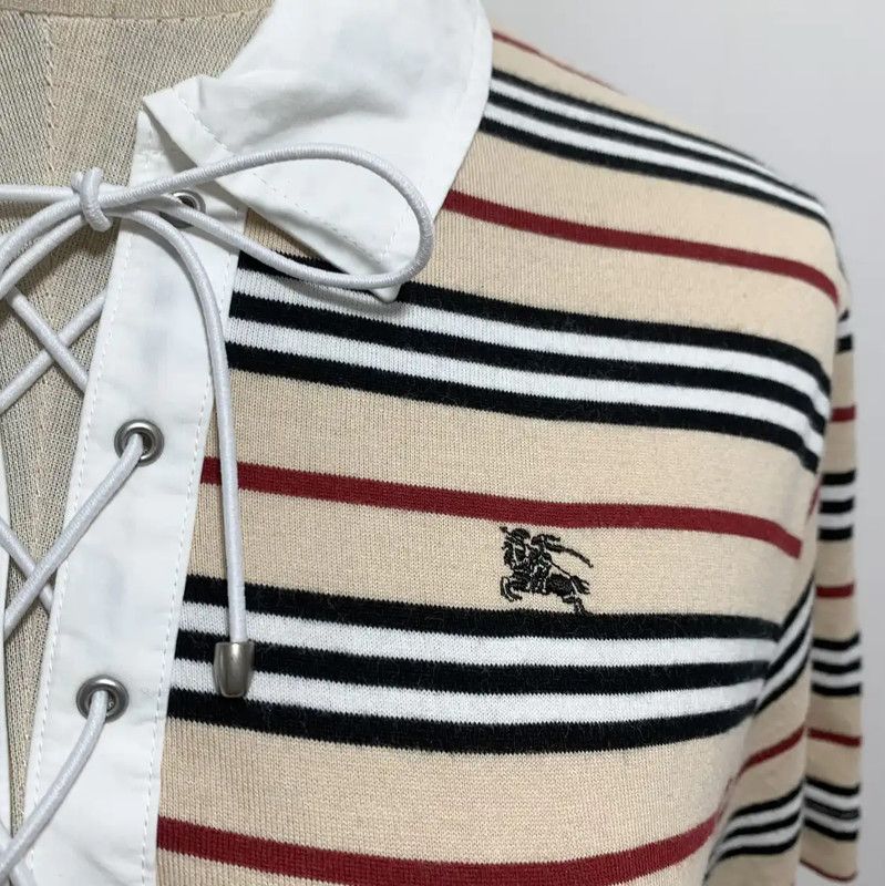 Burberry Burberry Striped Cotton T-Shirt for Women Size M / US 6-8 / IT 42-44 - 3 Thumbnail