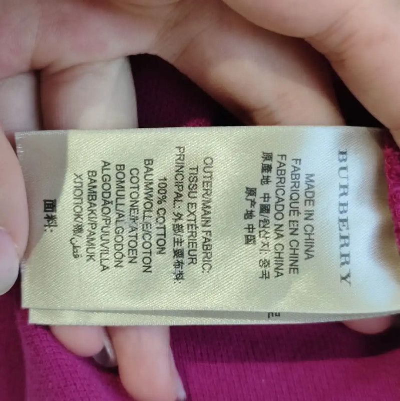 Burberry Burberry Women's S Size Purple Cotton T-Shirt Size S / US 4 / IT 40 - 5 Thumbnail