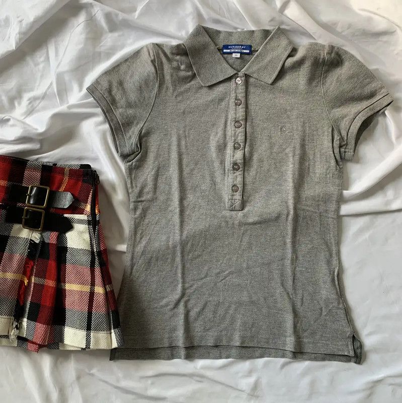 Burberry Burberry Gray Cotton Women's Top Size M / US 6-8 / IT 42-44 - 5 Thumbnail