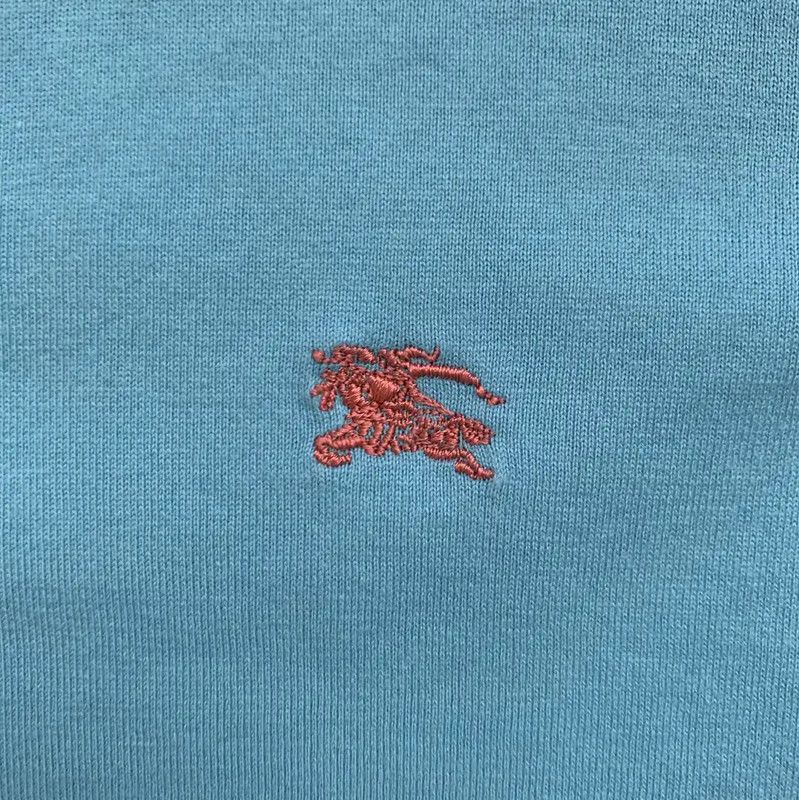 Burberry Burberry Blue Cotton Women's T-Shirt Size M / US 6-8 / IT 42-44 - 2 Thumbnail