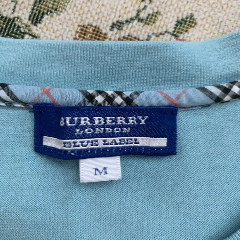 Burberry Burberry Blue Cotton Women's T-Shirt Size M / US 6-8 / IT 42-44 - 4 Thumbnail