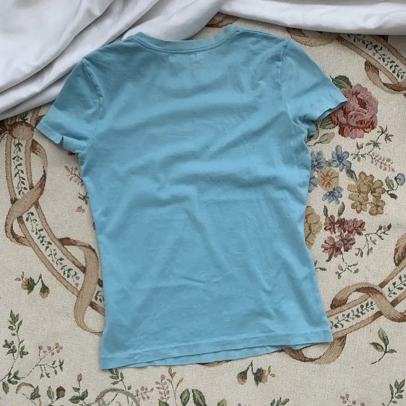 Burberry Burberry Blue Cotton Women's T-Shirt Size M / US 6-8 / IT 42-44 - 3 Thumbnail