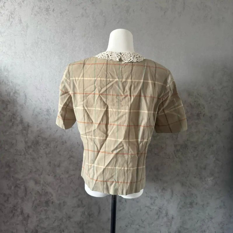Burberry Burberry Green Wool Short Sleeve Shirt Size M / US 6-8 / IT 42-44 - 4 Thumbnail