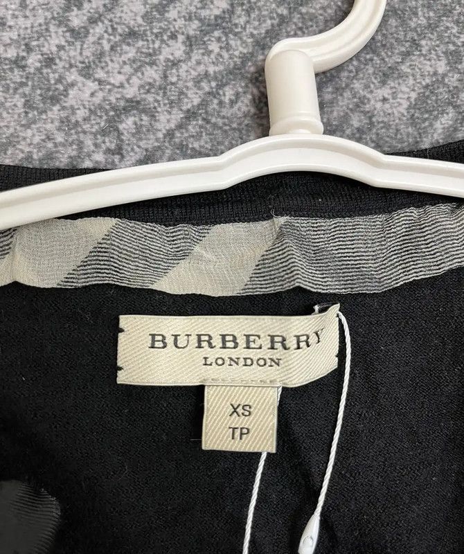 Burberry Burberry Women's Black Cotton Long Sleeve Cardigan Size XS / US 0-2 / IT 36-38 - 2 Thumbnail