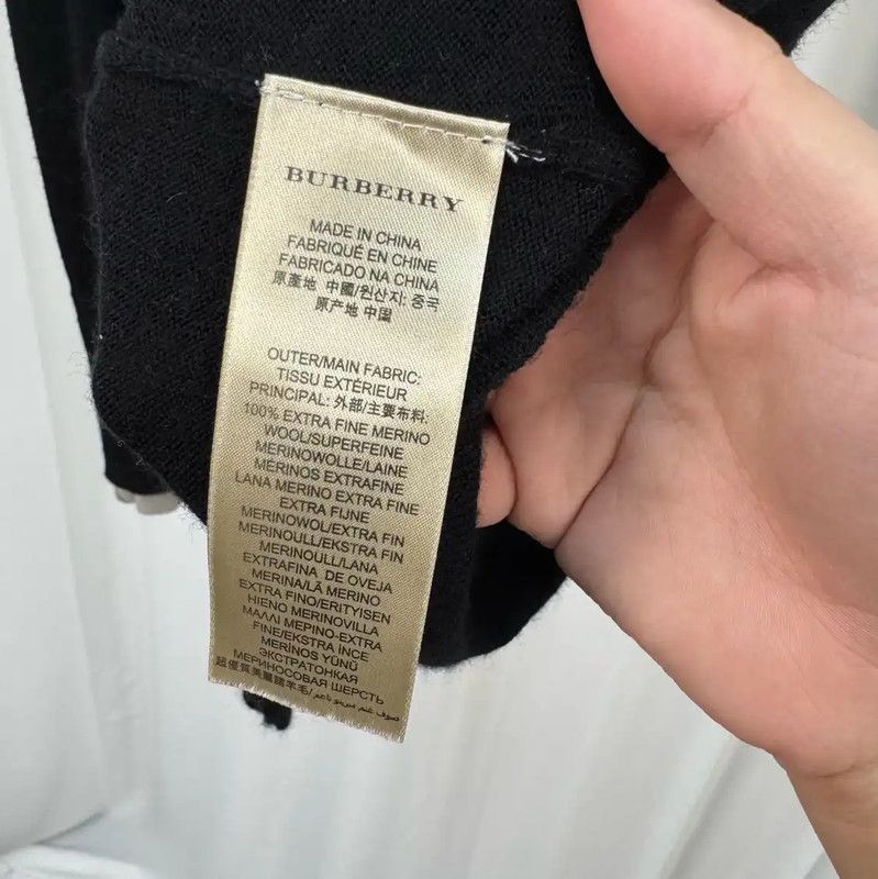 Burberry Burberry Black Wool Logo Knit Sweater Size S / US 4 / IT 40 - 6 Thumbnail