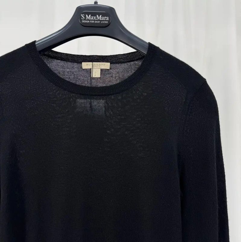 Burberry Burberry Black Wool Logo Knit Sweater Size S / US 4 / IT 40 - 3 Thumbnail