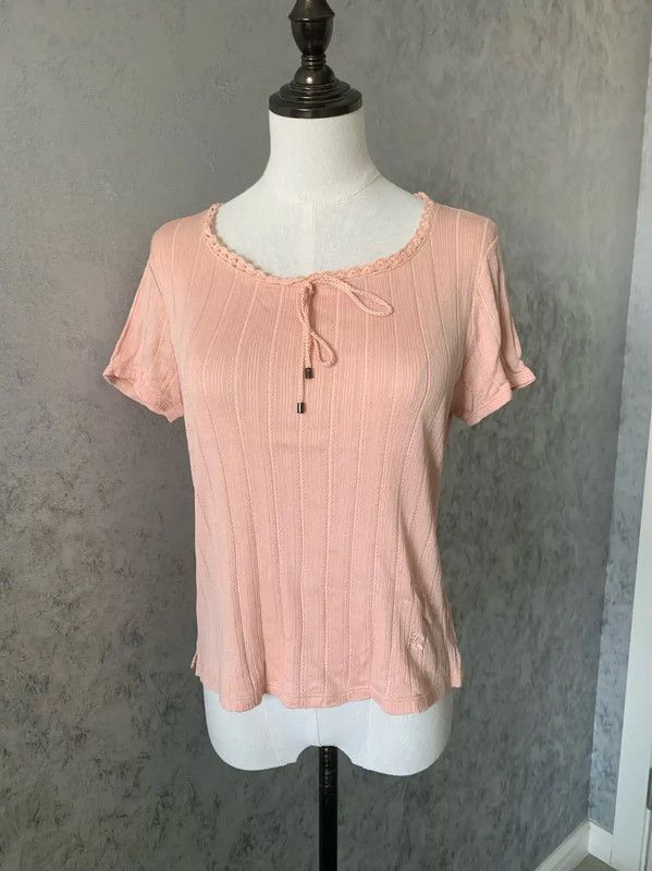 Burberry Burberry Pink Cotton Short Sleeve T-shirt Size S / US 4 / IT 40 - 2 Thumbnail