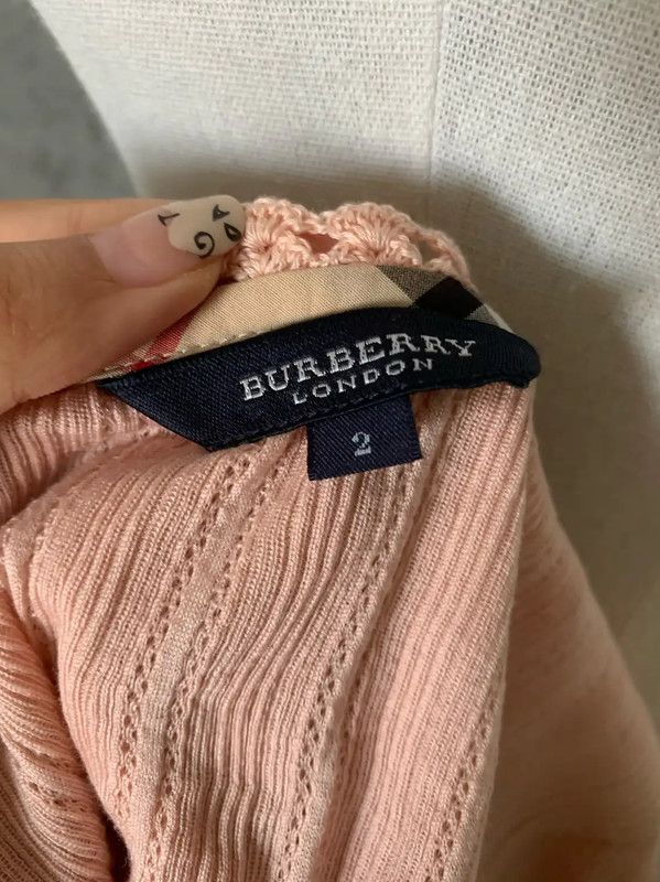 Burberry Burberry Pink Cotton Short Sleeve T-shirt Size S / US 4 / IT 40 - 7 Thumbnail