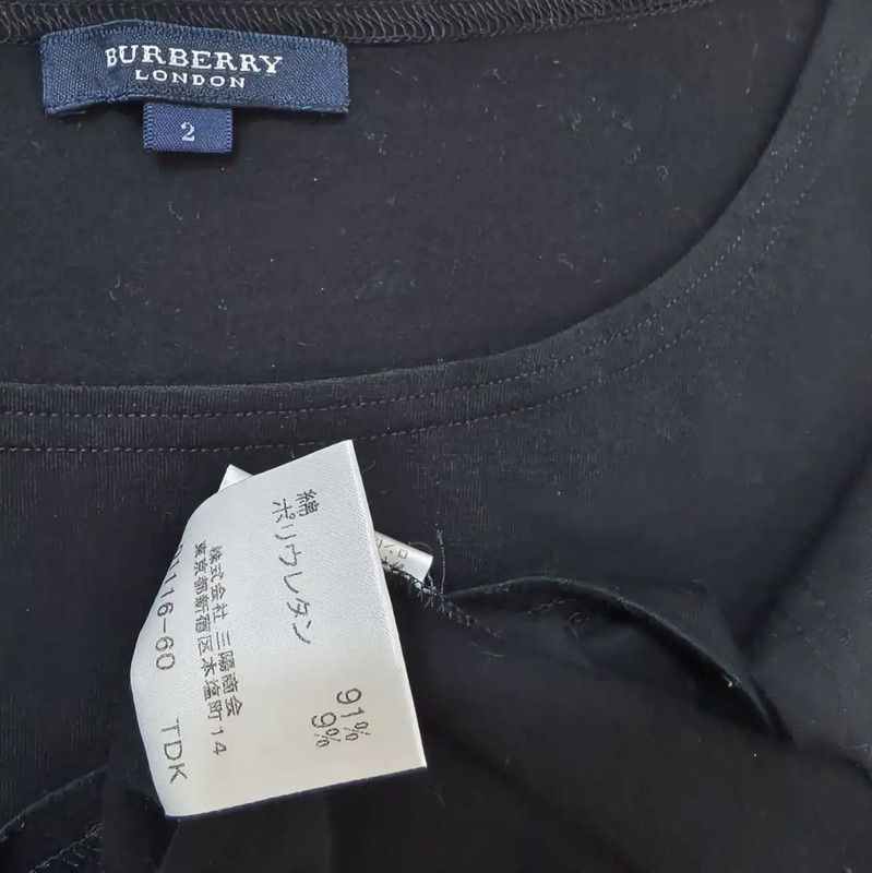 Burberry Burberry Black Cotton Blend T-Shirt for Women Size M / US 6-8 / IT 42-44 - 5 Thumbnail