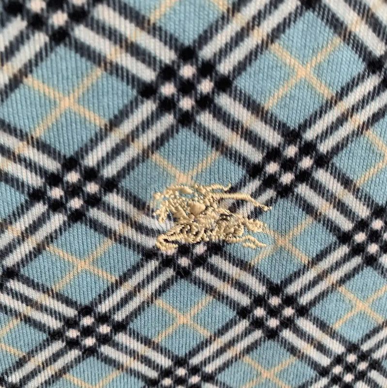 Burberry Burberry Blue Cotton Checkered T-Shirt Size M / US 6-8 / IT 42-44 - 2 Thumbnail
