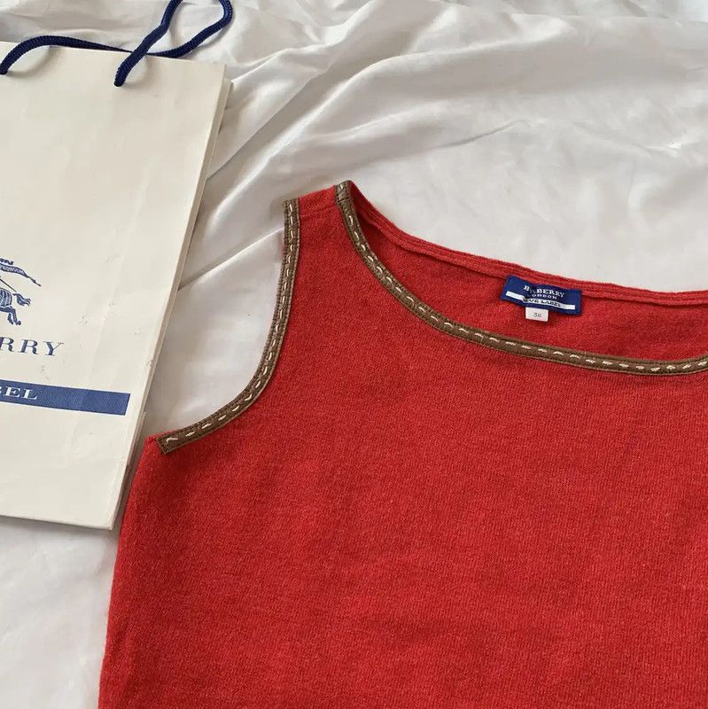 Burberry Burberry Red Wool Women's Top Size M / US 6-8 / IT 42-44 - 4 Thumbnail