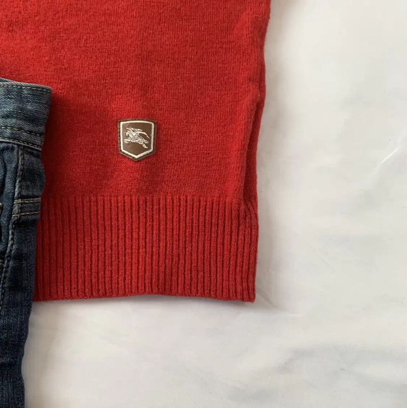 Burberry Burberry Red Wool Women's Top Size M / US 6-8 / IT 42-44 - 2 Thumbnail