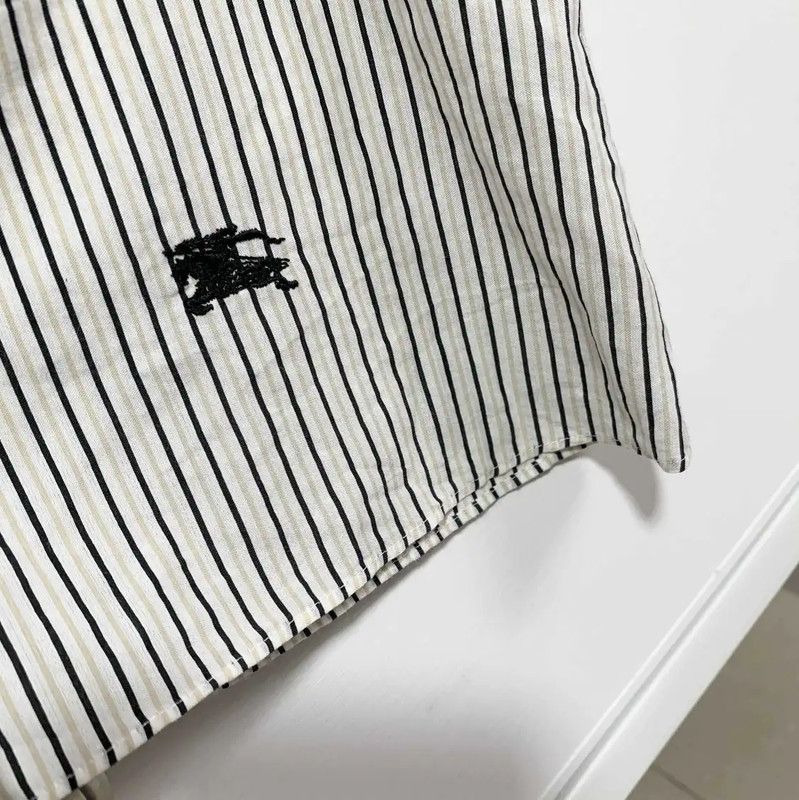 Burberry Burberry White Striped Cotton Top for Women Size M / US 6-8 / IT 42-44 - 4 Thumbnail