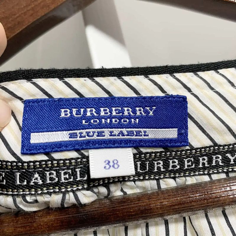 Burberry Burberry White Striped Cotton Top for Women Size M / US 6-8 / IT 42-44 - 6 Thumbnail