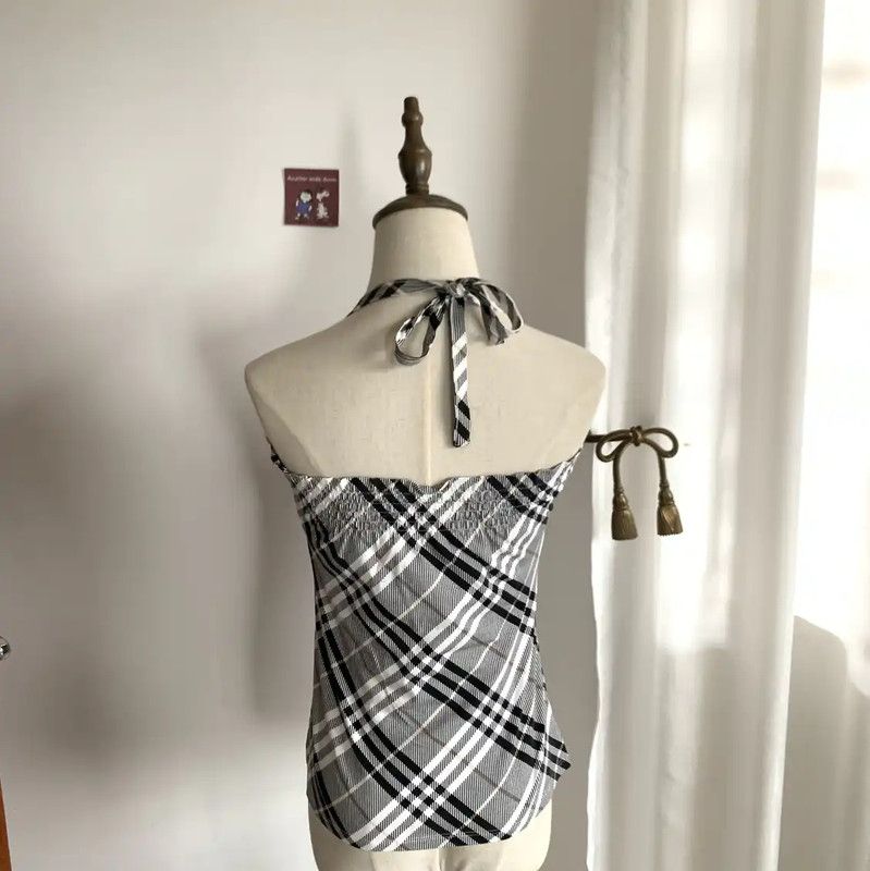 Burberry Burberry Women’s White Cotton Plaid T-shirt Size M / US 6-8 / IT 42-44 - 4 Thumbnail