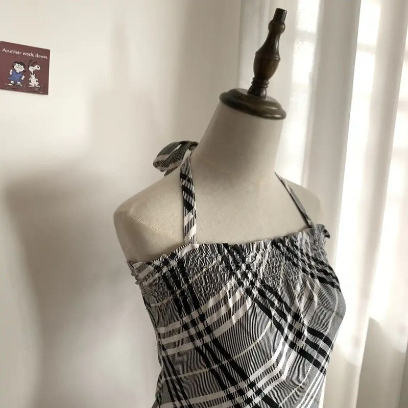 Burberry Burberry Women’s White Cotton Plaid T-shirt Size M / US 6-8 / IT 42-44 - 3 Thumbnail