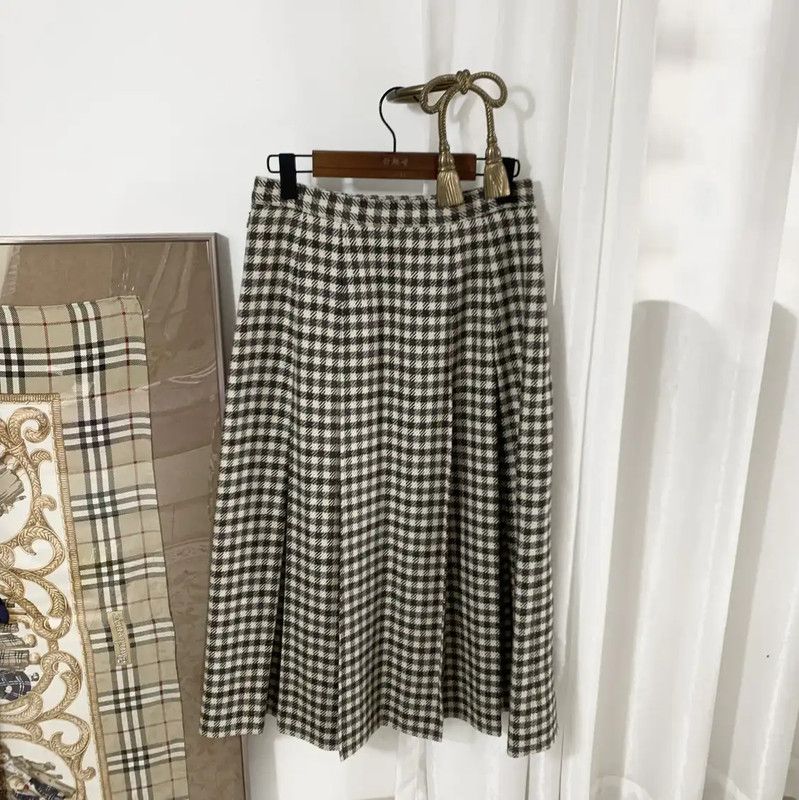 Burberry Burberry Colorblock Wool Midi Skirt Size 23" - 5 Thumbnail