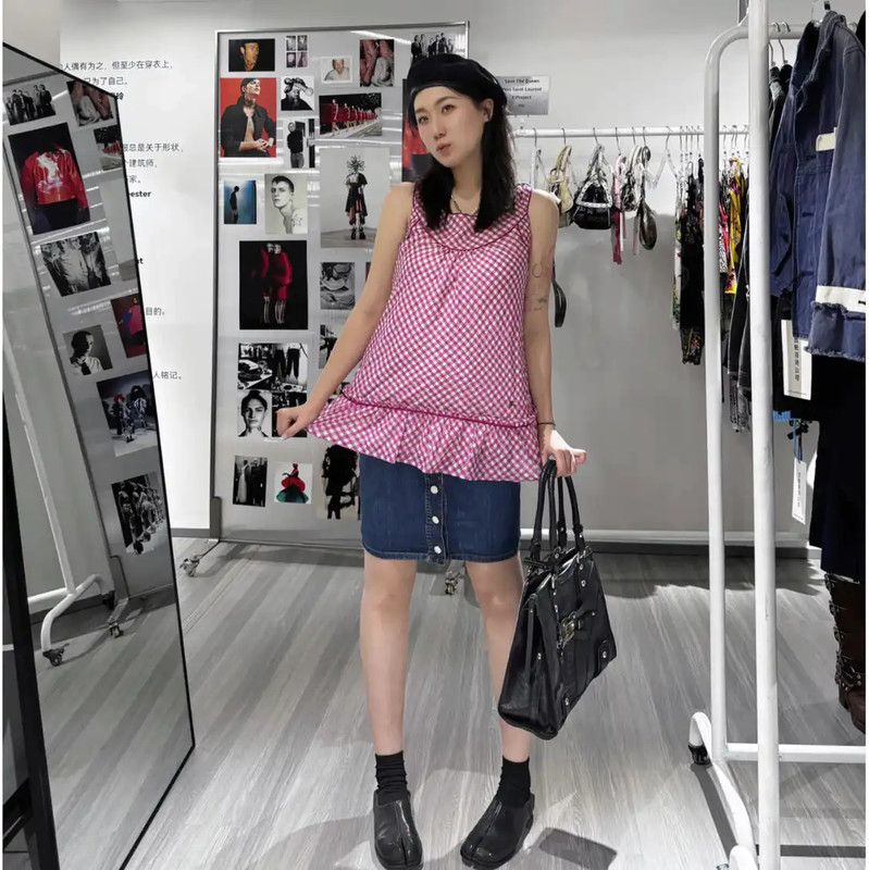 Burberry Burberry Pink Gingham Women's Top Size S / US 4 / IT 40 - 9 Thumbnail