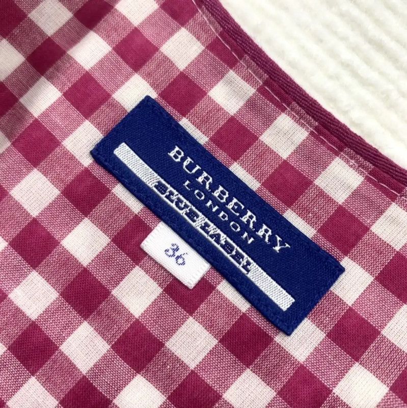 Burberry Burberry Pink Gingham Women's Top Size S / US 4 / IT 40 - 6 Thumbnail