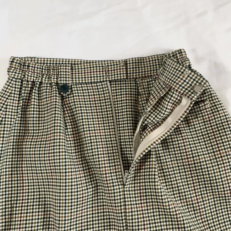 Burberry Burberry Khaki Green Wool Check Skirt Size 30" / US 8 / IT 44 - 6 Thumbnail