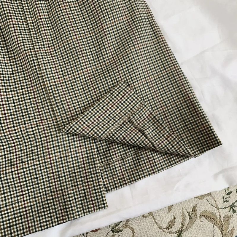 Burberry Burberry Khaki Green Wool Check Skirt Size 30" / US 8 / IT 44 - 5 Thumbnail