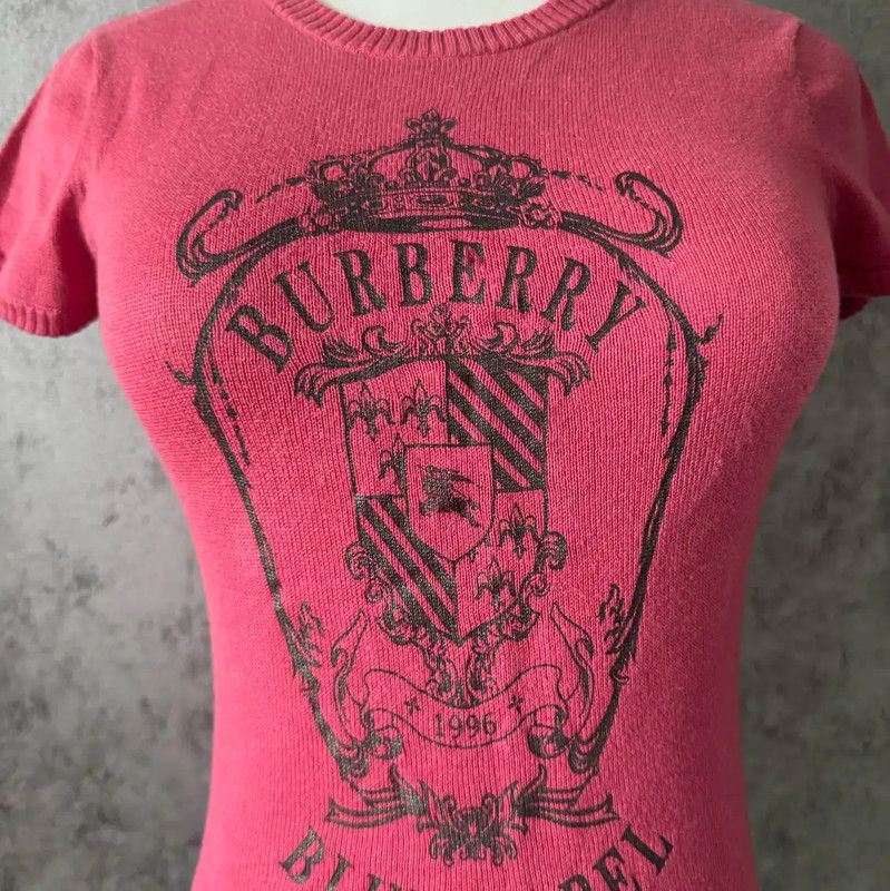 Burberry Burberry Pink Short Sleeve Cotton Blend T-Shirt Size M / US 6-8 / IT 42-44 - 3 Thumbnail