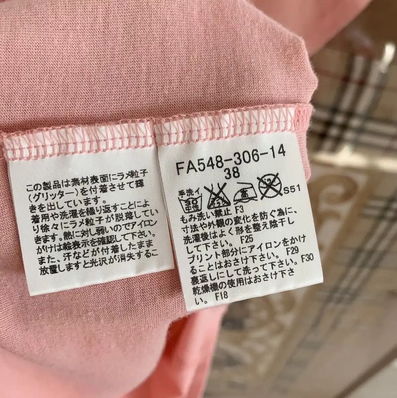 Burberry Burberry Pink Cotton T-Shirt with Logo Size M / US 6-8 / IT 42-44 - 5 Thumbnail
