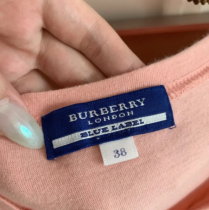 Burberry Burberry Pink Cotton T-Shirt with Logo Size M / US 6-8 / IT 42-44 - 4 Thumbnail