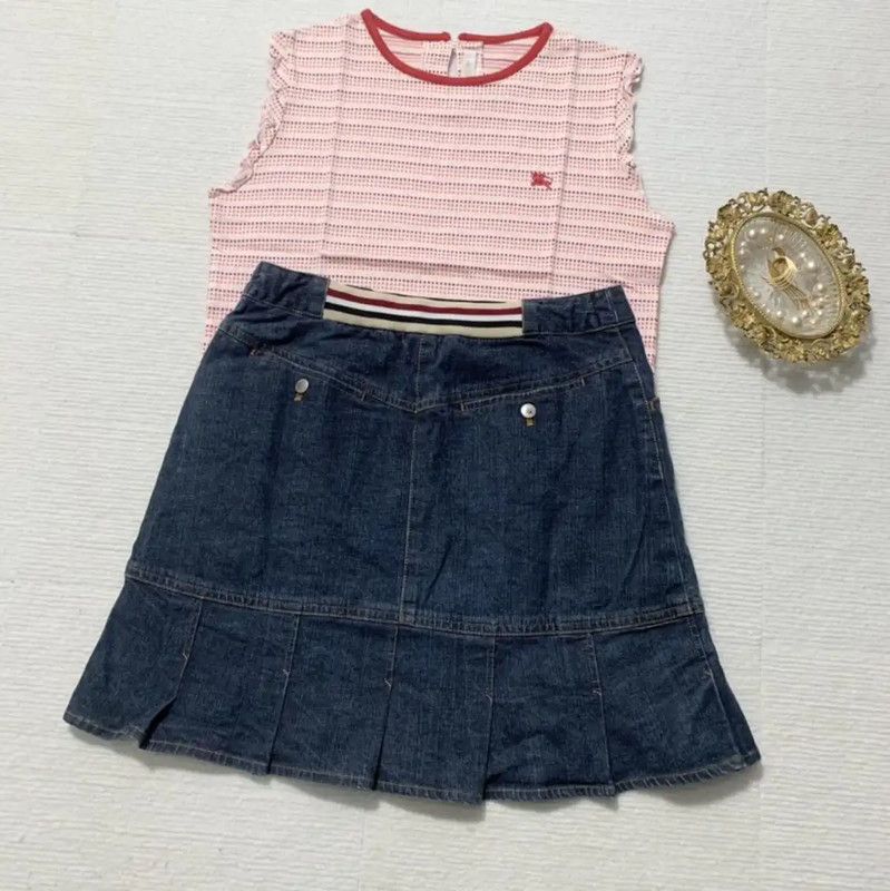 Burberry Burberry Colorful Cotton Women's Short Skirt Size 23" - 2 Thumbnail