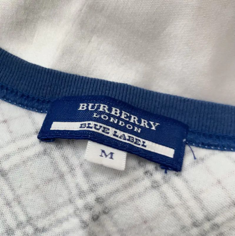 Burberry Burberry Blue Cotton Check Pattern Women's Tank Top Size M / US 6-8 / IT 42-44 - 4 Thumbnail