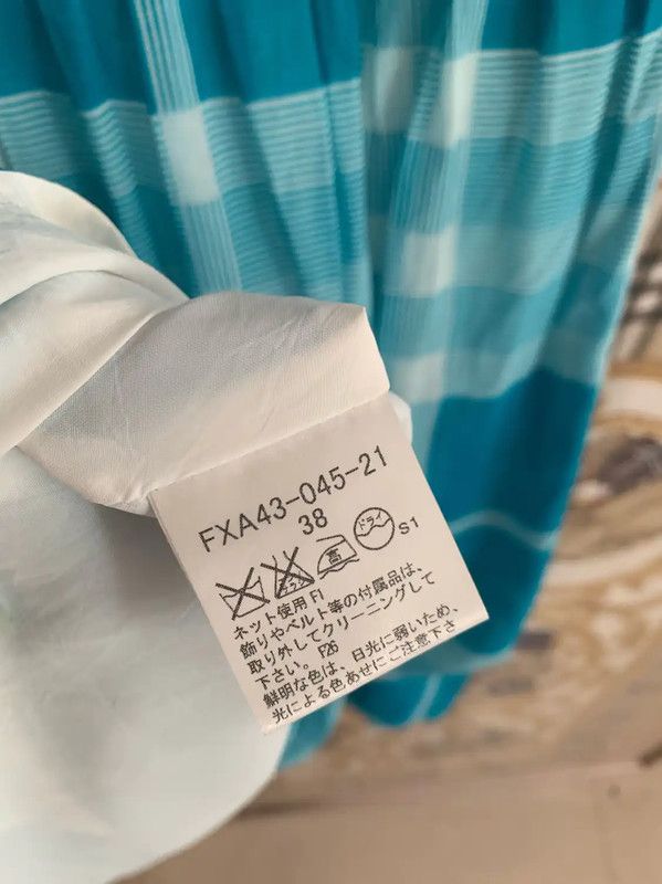 Burberry Burberry M Size Aqua Cotton Midi Skirt Size 27" / US 4 / IT 40 - 5 Thumbnail