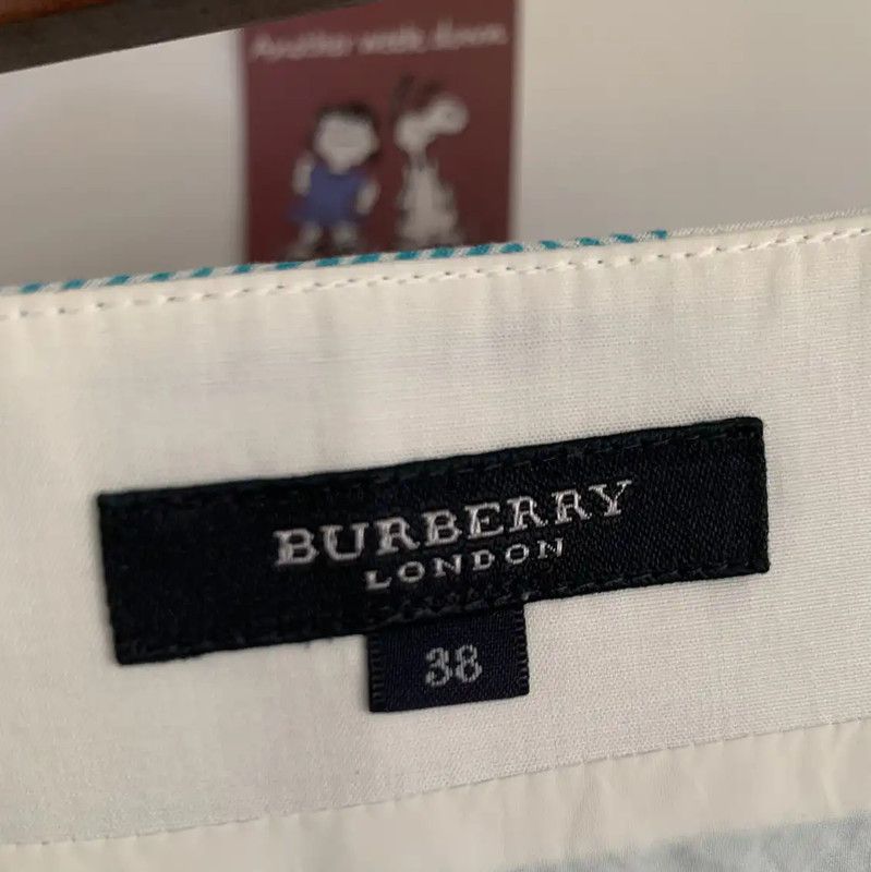 Burberry Burberry M Size Aqua Cotton Midi Skirt Size 27" / US 4 / IT 40 - 3 Thumbnail