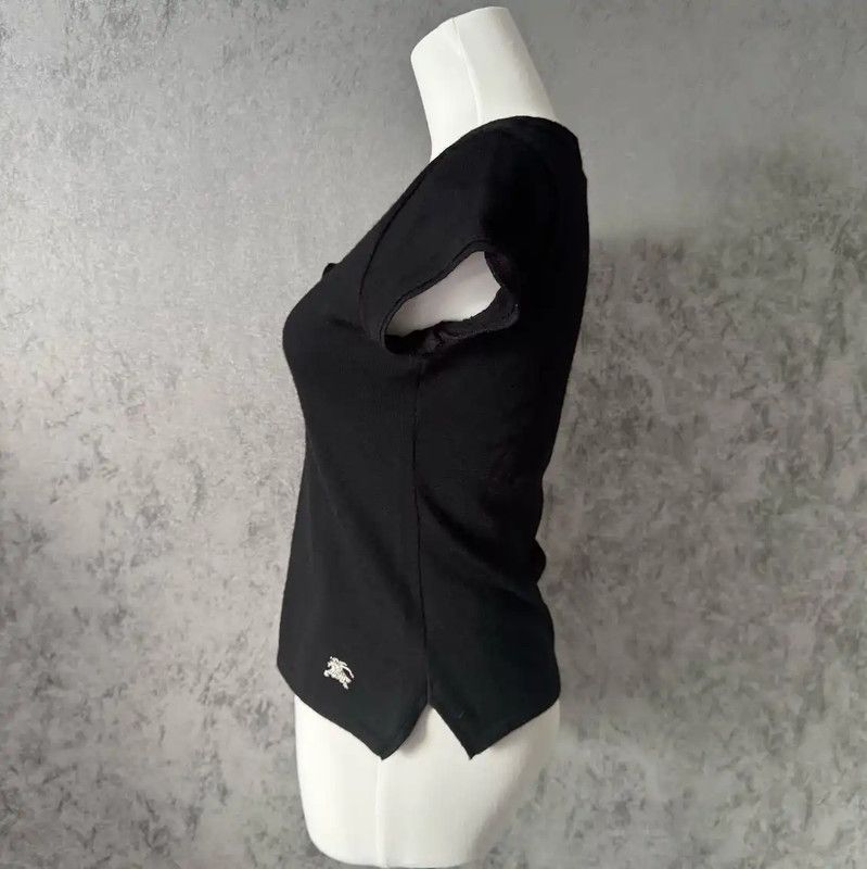 Burberry Burberry Short Sleeve Black Wool T-Shirt Size M / US 6-8 / IT 42-44 - 3 Thumbnail