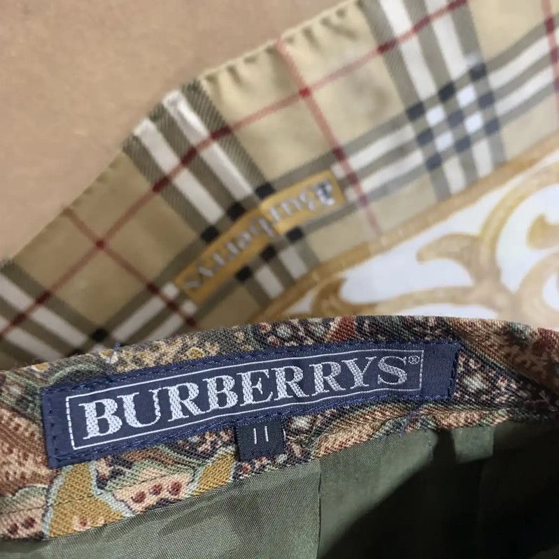 Burberry Burberry Women's Color Block Wool Skirt Size 40" / US 18 - 3 Thumbnail