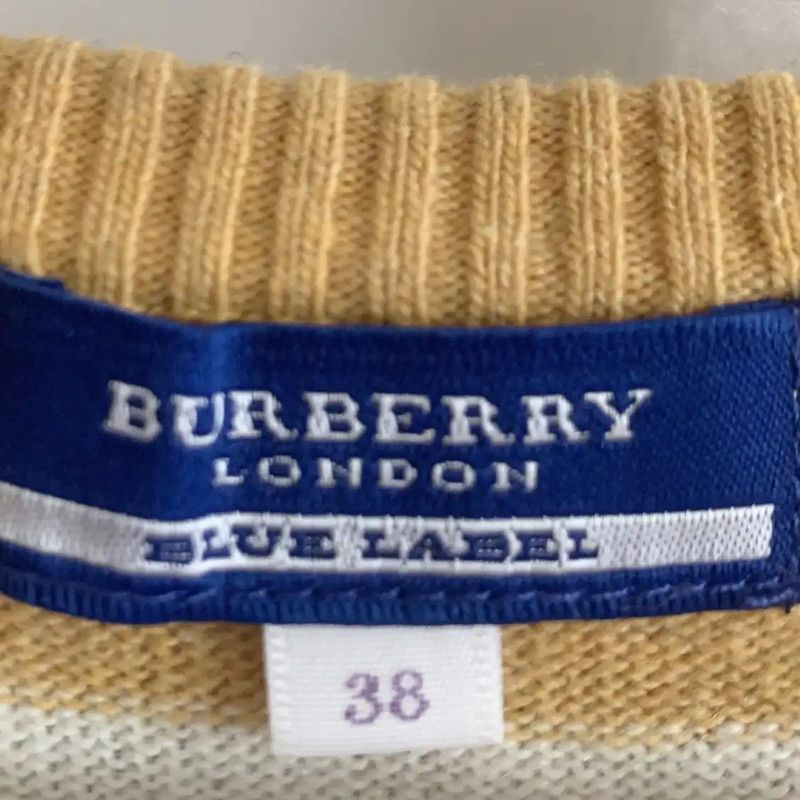 Burberry Burberry Striped Wool T-Shirt in Cream and Yellow Size M / US 6-8 / IT 42-44 - 4 Thumbnail