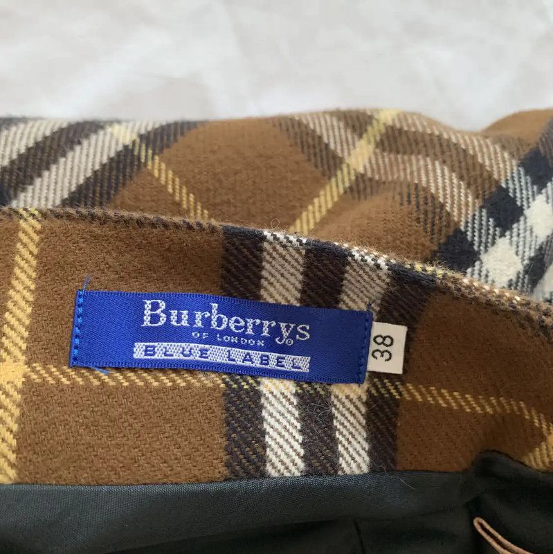 Burberry Burberry Brown Wool Plaid Midi Skirt Size 23" - 6 Thumbnail