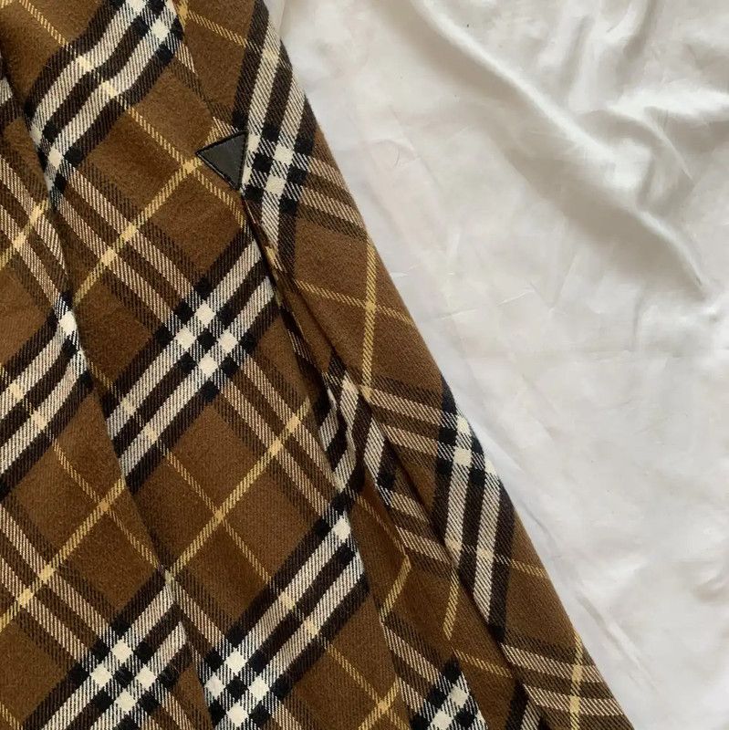 Burberry Burberry Brown Wool Plaid Midi Skirt Size 23" - 4 Thumbnail