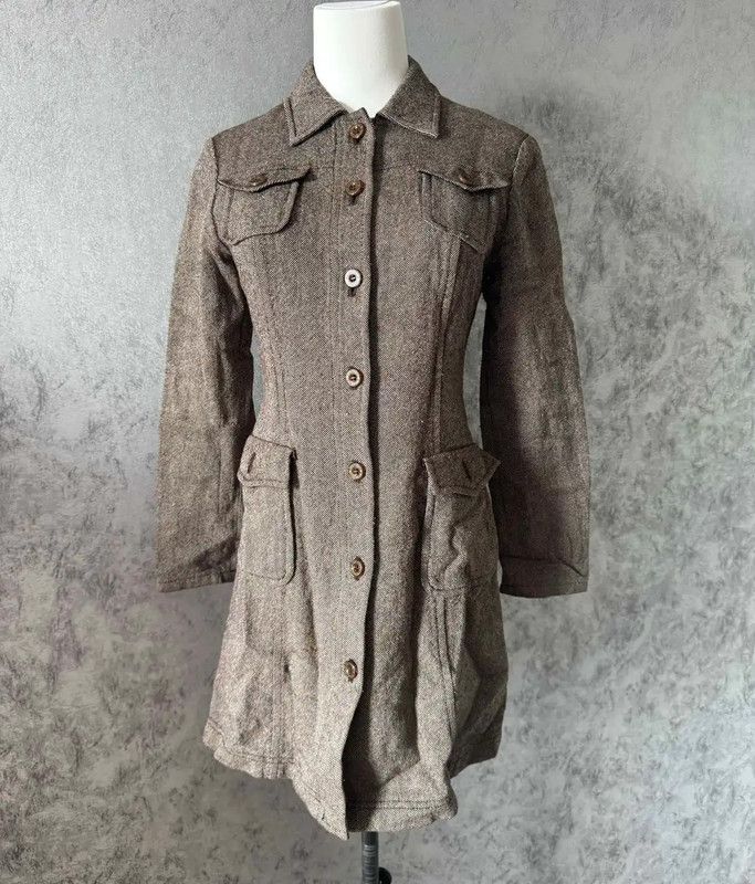 Burberry Burberry Brown Wool Blend Mid-Length Coat Size M / US 6-8 / IT 42-44 - 2 Thumbnail