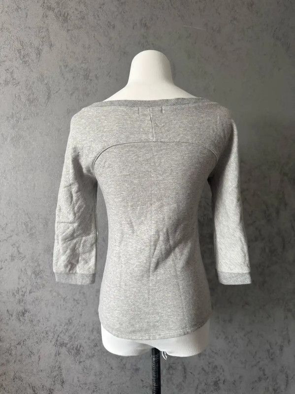 Burberry Burberry Gray Cotton Long Sleeve T-Shirt Size M / US 6-8 / IT 42-44 - 5 Thumbnail