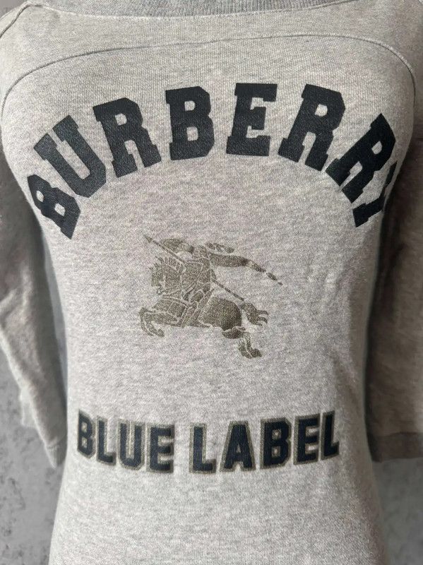 Burberry Burberry Gray Cotton Long Sleeve T-Shirt Size M / US 6-8 / IT 42-44 - 3 Thumbnail