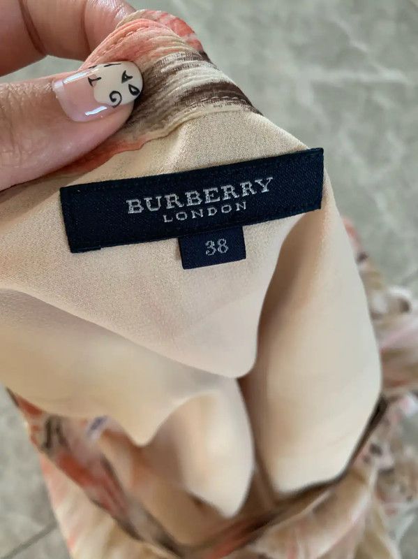 Burberry Burberry M Colorful Silk Midi Skirt Size 26" / US 2 / IT 38 - 4 Thumbnail