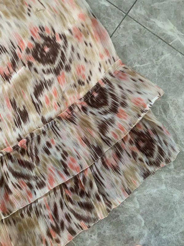 Burberry Burberry M Colorful Silk Midi Skirt Size 26" / US 2 / IT 38 - 2 Thumbnail