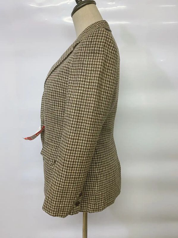 Burberry Burberry Brown Houndstooth Wool Cardigan Size XS / US 0-2 / IT 36-38 - 3 Thumbnail