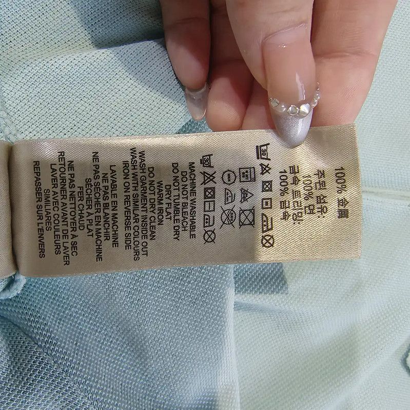 Burberry Burberry Light Blue Cotton Polo T-shirt for Women Size XL / US 12-14 / IT 48-50 - 6 Thumbnail
