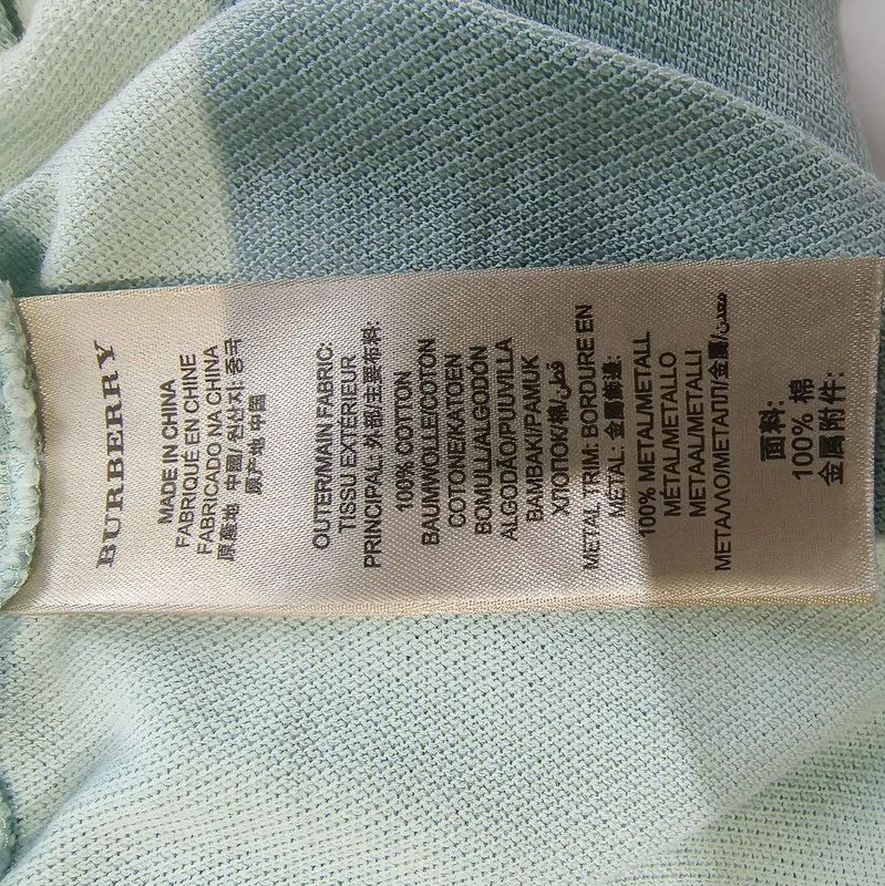 Burberry Burberry Light Blue Cotton Polo T-shirt for Women Size XL / US 12-14 / IT 48-50 - 5 Thumbnail